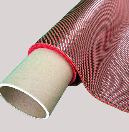 Dekoratif Karbon Fiber Kumaş Kırmızı/Siyah 210gr/m2 twill - 2