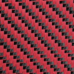 Dekoratif Karbon Fiber Kumaş Kırmızı/Siyah 210gr/m2 twill - Thumbnail
