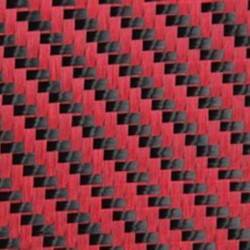 Dekoratif Karbon Fiber Kumaş Kırmızı/Siyah 210gr/m2 twill - 1