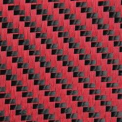 Dekoratif Karbon Fiber Kumaş Kırmızı/Siyah 210gr/m2 twill