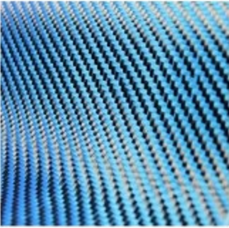 Dekoratif Karbon Fiber Kumaş Mavi/Siyah 210gr/m2 twill - 1