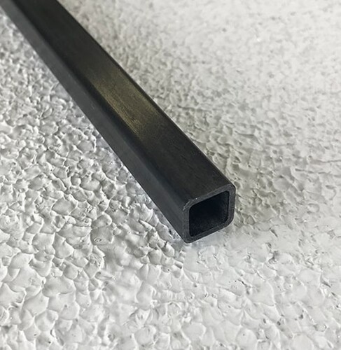 Karbon Fiber Eko Kare Profil Dış/İç:10mm/8mm - Thumbnail