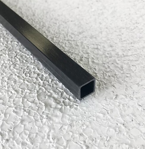 Karbon Fiber Eko Kare Profil Dış/İç:6mm/5mm - Thumbnail